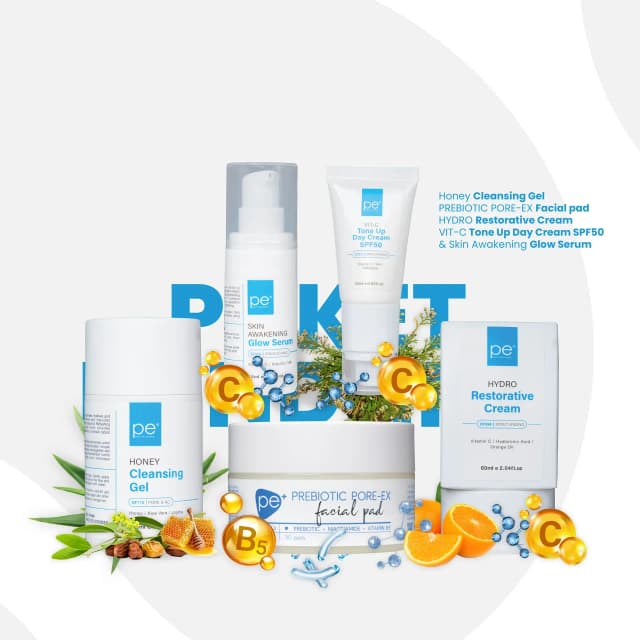 PE Skinpro Paket Lengkap - Facial Wash - Facial Pad - Serum - Moisturizer - Sunscreen (hover)